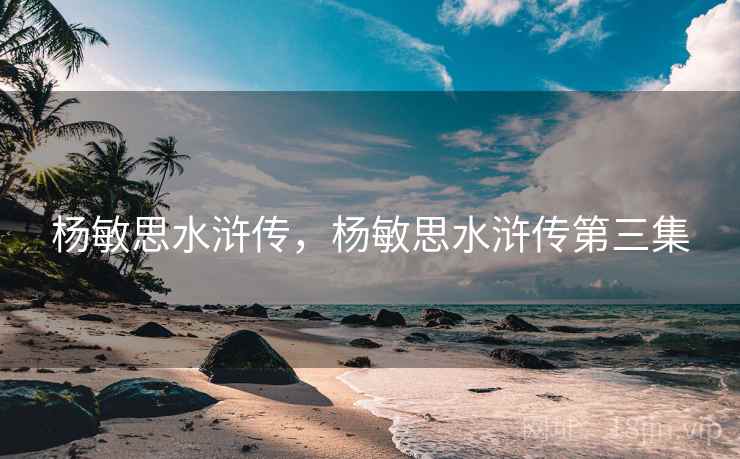杨敏思水浒传，杨敏思水浒传第三集